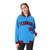 Custom Light-Blue Red-Black Bomber Full-Snap Varsity Letterman Jacket