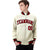 Custom Cream Red Black Bomber Full-Snap Varsity Letterman Jacket