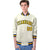 Custom Cream Yellow Navy Bomber Full-Snap Varsity Letterman Jacket