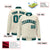 Custom Cream Aqua-Black Bomber Full-Snap Varsity Letterman Jacket