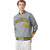 Custom Gray Yellow-Navy Bomber Full-Snap Varsity Letterman Jacket