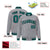 Custom Gray Aqua-Black Bomber Full-Snap Varsity Letterman Jacket