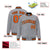 Custom Gray Orange-Black Bomber Full-Snap Varsity Letterman Jacket