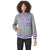 Custom Gray Purple-White Bomber Full-Snap Varsity Letterman Jacket