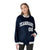 Custom Navy Gray-White Bomber Full-Snap Varsity Letterman Jacket