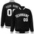 Custom Black White-Gray Bomber Full-Snap Varsity Letterman Jacket