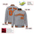 Custom Gray Orange-Black Bomber Full-Snap Varsity Letterman Jacket