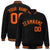 Custom Black Orange Bomber Full-Snap Varsity Letterman Jacket