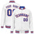 Custom White Thunder-Blue Red Bomber Full-Snap Varsity Letterman Jacket