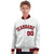 Custom White Royal-Red Black Bomber Full-Snap Varsity Letterman Jacket