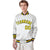 Custom White Yellow-Navy Bomber Full-Snap Varsity Letterman Jacket