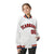 Custom White Red-Navy Old-Gold Bomber Full-Snap Varsity Letterman Jacket