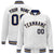 Custom White Navy Old-Gold Bomber Full-Snap Varsity Letterman Jacket