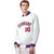 Custom White Red-Blue Bomber Full-Snap Varsity Letterman Jacket