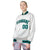 Custom White Aqua-Black Bomber Full-Snap Varsity Letterman Jacket