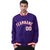 Custom Purple White-Red Bomber Full-Snap Varsity Letterman Jacket