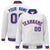 Custom White Thunder-Blue Red Bomber Full-Snap Varsity Letterman Jacket