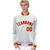 Custom White Orange Yellow Bomber Full-Snap Varsity Letterman Jacket