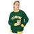 Custom Kelly Green White-Yellow Bomber Full-Snap Varsity Letterman Jacket