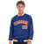 Custom Royal Blue Orange-White Bomber Full-Snap Varsity Letterman Jacket