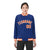 Custom Royal Blue Orange-White Bomber Full-Snap Varsity Letterman Jacket