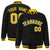 Custom Black Yellow-White Bomber Full-Snap Varsity Letterman Jacket