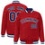 Custom Royal-Red Navy-White Bomber Full-Snap Varsity Letterman Jacket