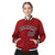 Custom Royal-Red Black-White Bomber Full-Snap Varsity Letterman Jacket