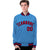 Custom Light-Blue Red-Navy Bomber Full-Snap Varsity Letterman Jacket