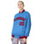 Custom Light-Blue Red-Black Bomber Full-Snap Varsity Letterman Jacket