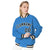 Custom Light-Blue Black-White Bomber Full-Snap Varsity Letterman Jacket