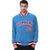 Custom Light-Blue Red-White Bomber Full-Snap Varsity Letterman Jacket