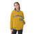 Custom Yellow Navy-White Bomber Full-Snap Varsity Letterman Jacket