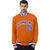 Custom Orange Thunder-Blue White Bomber Full-Snap Varsity Letterman Jacket