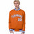 Custom Orange White Thunder-Blue Bomber Full-Snap Varsity Letterman Jacket