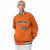 Custom Orange Black White Bomber Full-Snap Varsity Letterman Jacket