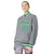 Custom Gray Neon-Green White Bomber Full-Snap Varsity Letterman Jacket