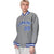 Custom Gray Royal-Blue White Bomber Full-Snap Varsity Letterman Jacket