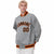 Custom Gray Black-Orange Bomber Full-Snap Varsity Letterman Jacket