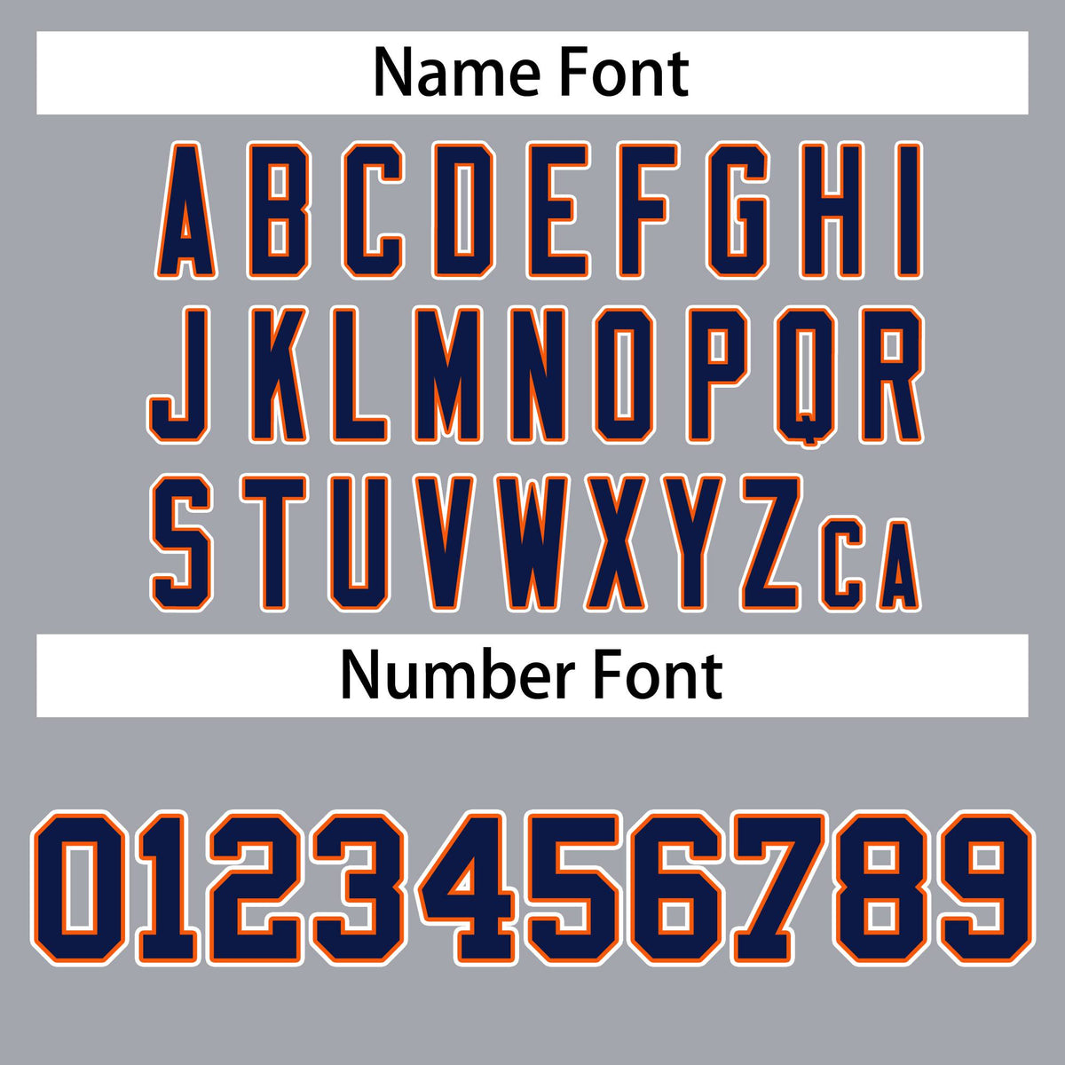 Custom Gray Navy-Orange Bomber Full-Snap Varsity Letterman Jacket