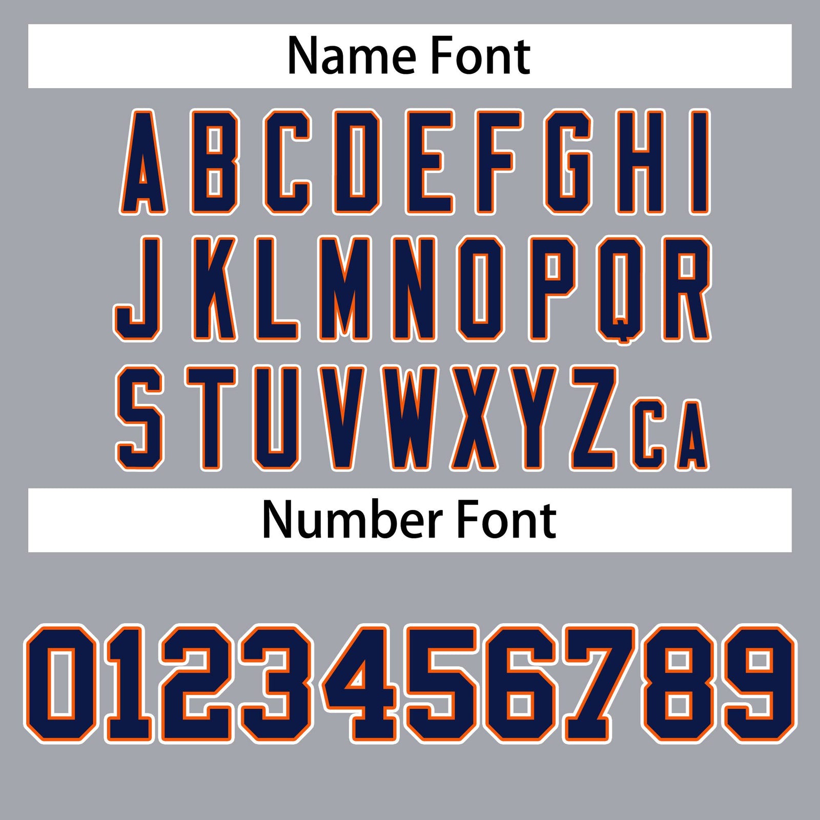 Custom Gray Navy-Orange Bomber Full-Snap Varsity Letterman Jacket