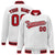 Custom White Royal-Red Black Bomber Full-Snap Varsity Letterman Jacket