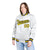 Custom White Yellow-Navy Bomber Full-Snap Varsity Letterman Jacket