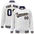 Custom White Navy Old-Gold Bomber Full-Snap Varsity Letterman Jacket