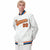 Custom White Orange Light-Blue Bomber Full-Snap Varsity Letterman Jacket