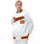 Custom White Orange-Black Bomber Full-Snap Varsity Letterman Jacket