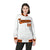 Custom White Orange-Black Bomber Full-Snap Varsity Letterman Jacket