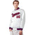 Custom White Red-Navy Bomber Full-Snap Varsity Letterman Jacket