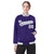 Custom Purple Gray-White Bomber Full-Snap Varsity Letterman Jacket