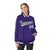 Custom Purple White-Navy Bomber Full-Snap Varsity Letterman Jacket